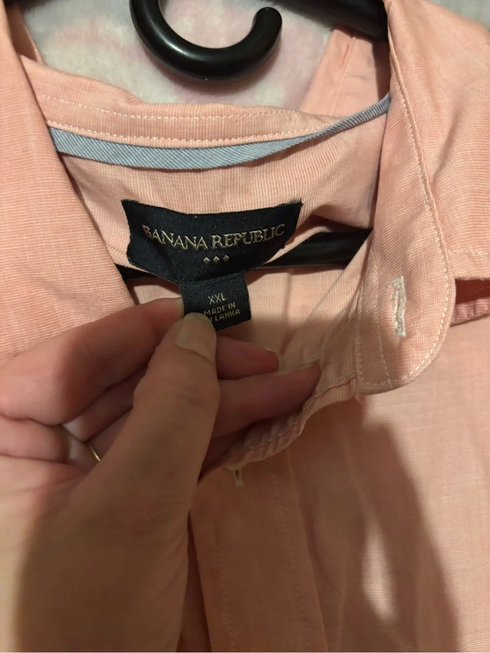 Banana Republic Men's Light Pink Button-Down Casual Shirt